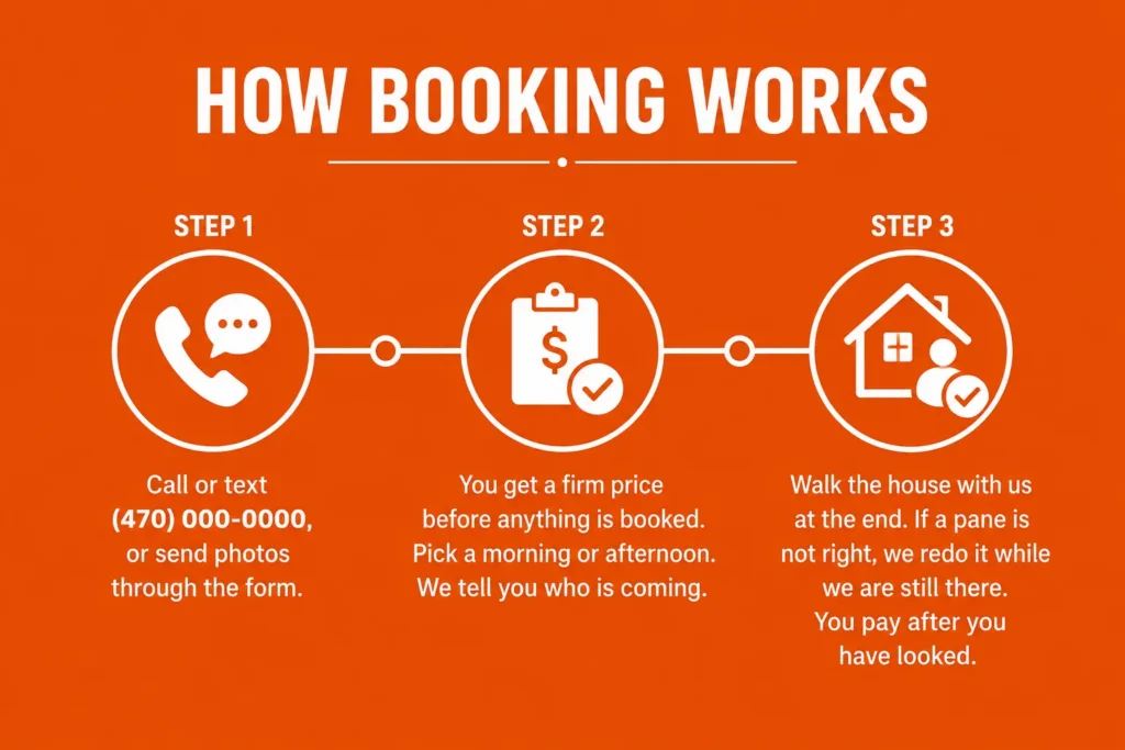 how booking works for window cleaning in san clemente
