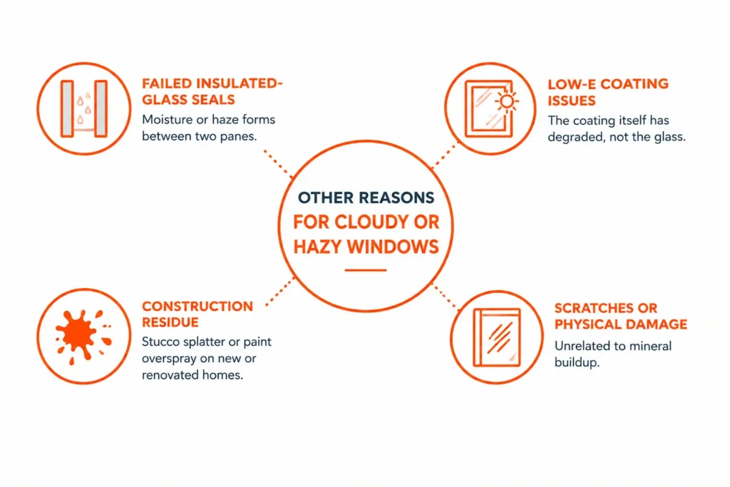 reasons for cloudy and hazy windows